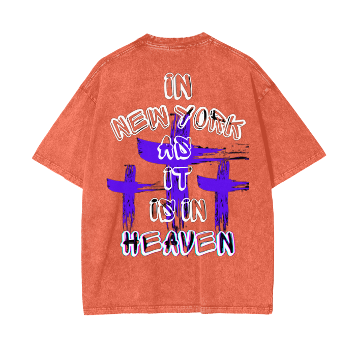 INNYASIIIH: Varied Color Oversized Acid Wash T