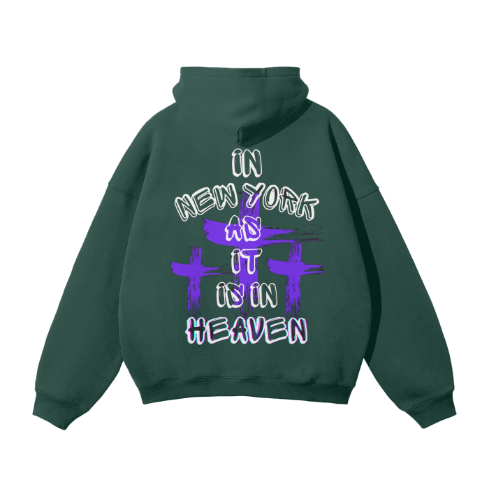 INNYASIIIH: Unisex Oversized Solid Color Fleece Hoodie