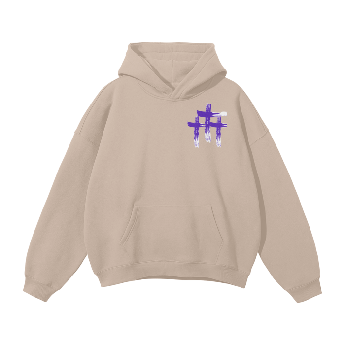 INNYASIIIH: Unisex Oversized Solid Color Fleece Hoodie