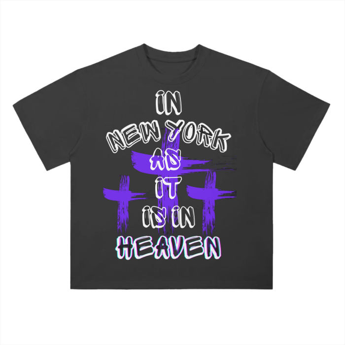 INNYASIIIH: Unisex Reverse Solid Drop Shoulder T