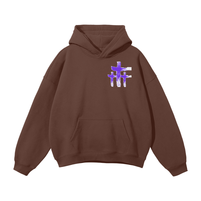 INNYASIIIH: Unisex Oversized Solid Color Fleece Hoodie