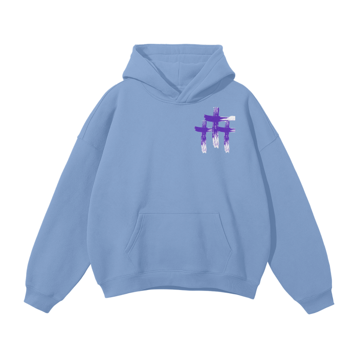 INNYASIIIH: Unisex Oversized Solid Color Fleece Hoodie