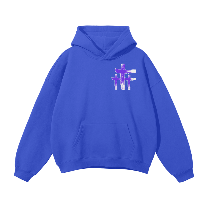 INNYASIIIH: Unisex Oversized Solid Color Fleece Hoodie