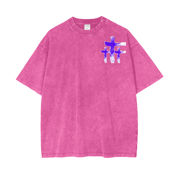 INNYASIIIH: Varied Color Oversized Acid Wash T