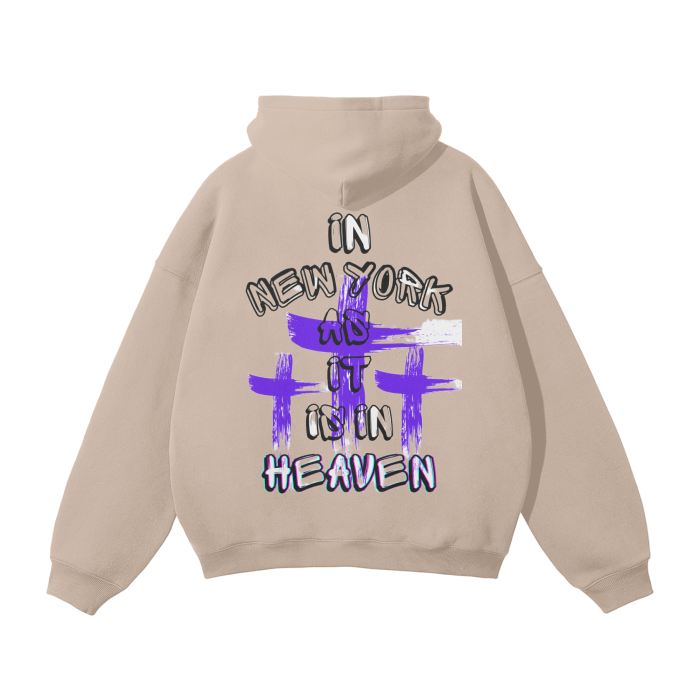 INNYASIIIH: Unisex Oversized Solid Color Fleece Hoodie