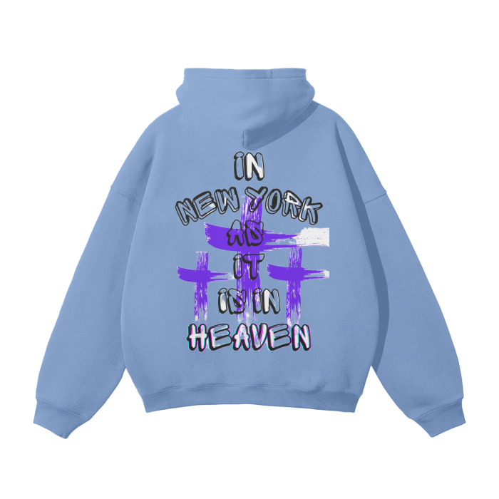INNYASIIIH: Unisex Oversized Solid Color Fleece Hoodie