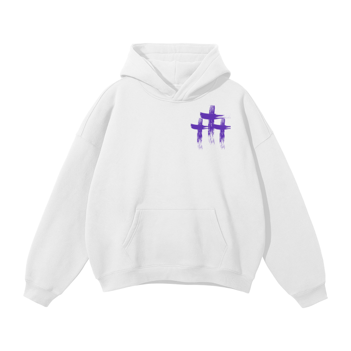 INNYASIIIH: Unisex Oversized Solid Color Fleece Hoodie