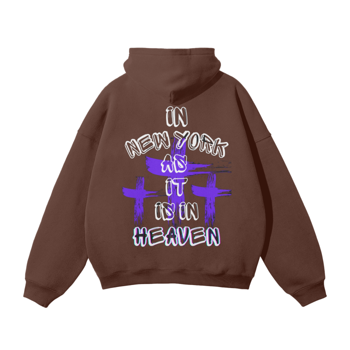 INNYASIIIH: Unisex Oversized Solid Color Fleece Hoodie