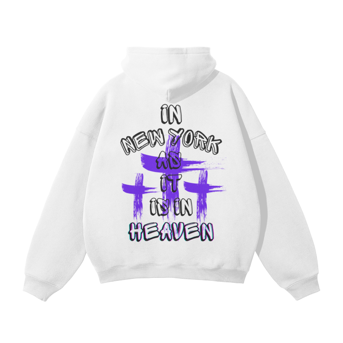 INNYASIIIH: Unisex Oversized Solid Color Fleece Hoodie