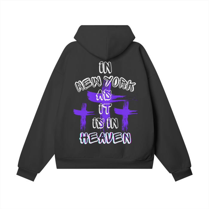 INNYASIIIH: Unisex Oversize Heavyweight Hidden Pocket Fleece Hoodie