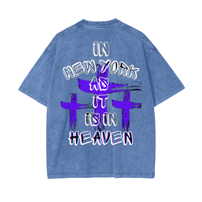INNYASIIIH: Varied Color Oversized Acid Wash T