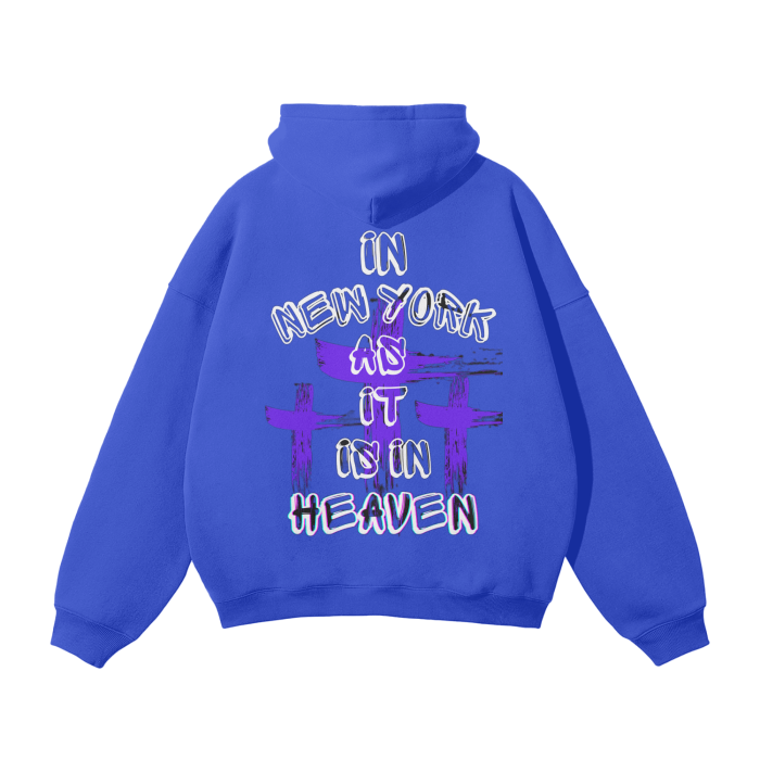 INNYASIIIH: Unisex Oversized Solid Color Fleece Hoodie