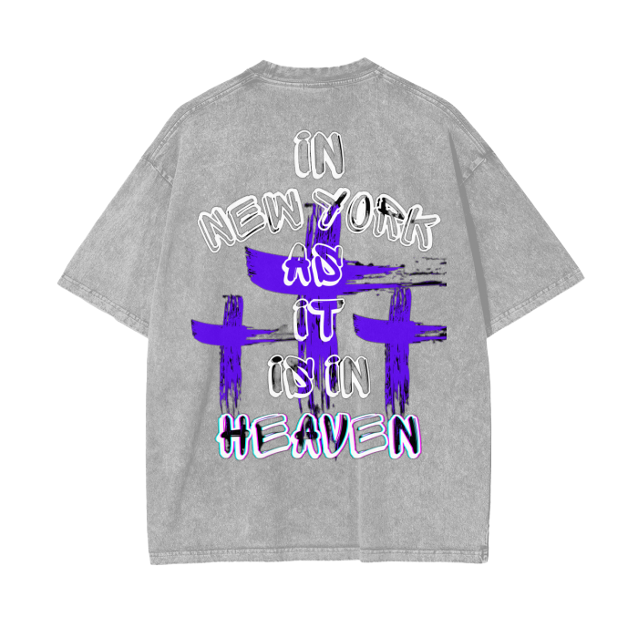 INNYASIIIH: Varied Color Oversized Acid Wash T