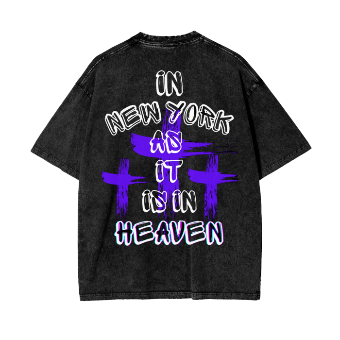 INNYASIIIH: Unisex Oversized Acid Wash Shirt