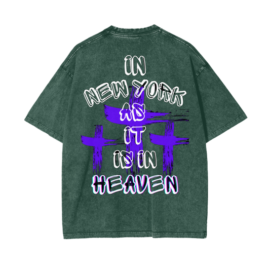 INNYASIIIH: Varied Color Oversized Acid Wash T